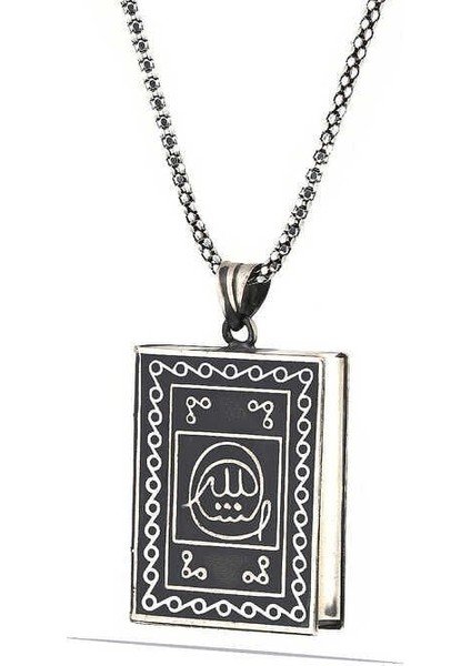 Gümüş Içi Açılabilen Muhammed Yazılı Muskalık Kolye