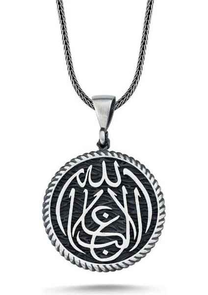 Gümüş La Galiba Illallah Yazılı Gümüş Kolye fiyatları