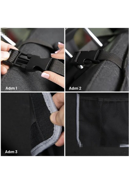 Etashop Su Geçirmez Araç Bagaj Organizeri 3 Askılı Arka Koltuk Düzenleyici Çok Cepli Bagaj Düzenleyici indirimleri