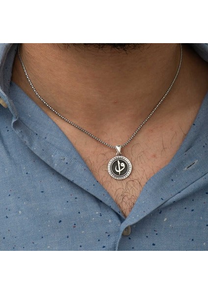 Gümüş Elif Vav Kolye modelleri