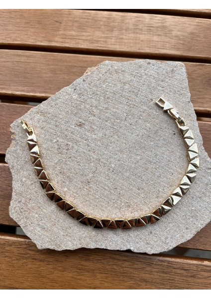 14K Sıralı Üçgen Bileklik fiyatları