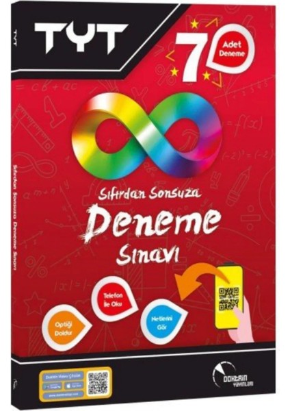 2026 Tyt 7'li Deneme Video Çözümlü ve Optik Okumalı + Kronometreli Öğrenci Masa Saati Hediyeli fiyatları