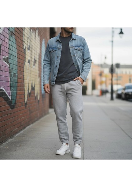 Lastik Paça Jogger Eşofman Altı Üç Iplik