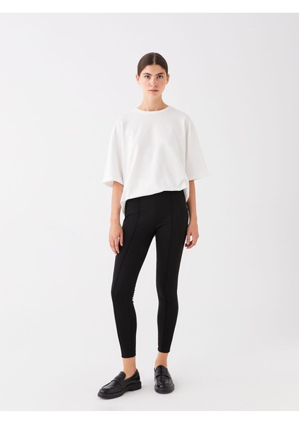 Yeni Sezon Kadın Beli Lastikli Düz Pantolon