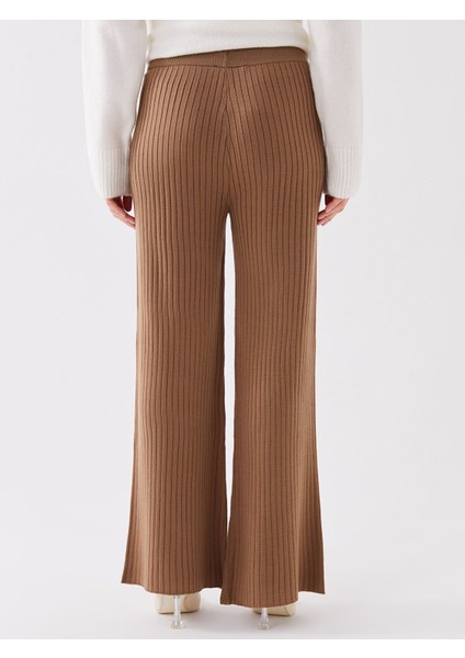 Yeni Sezon Beli Lastikli Düz Geniş Paça Kadın Triko Pantolon indirimleri