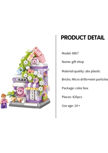 Sokak Mini Serisi: Hediye Dünyası | 420 Parça Mikro Bloklar | 14+ Yaş | Dükkan Maketi fiyatları