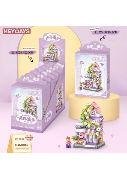 Sokak Mini Serisi: Hediye Dünyası | 420 Parça Mikro Bloklar | 14+ Yaş | Dükkan Maketi fırsatları