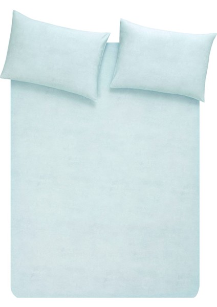Taç Butik Lune Pamuk Çarşaf Çift Kişilik Mavi