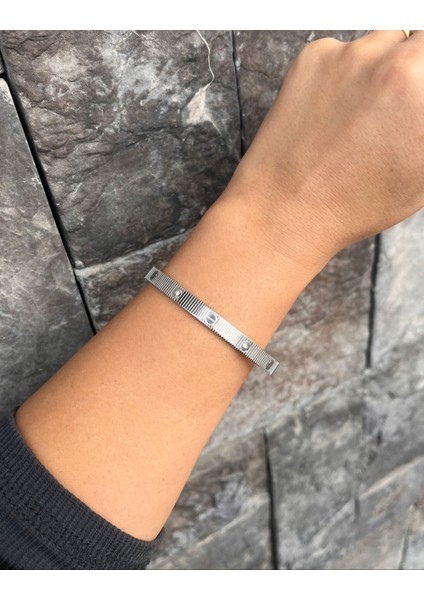 Desenli Gümüş Kelepçe