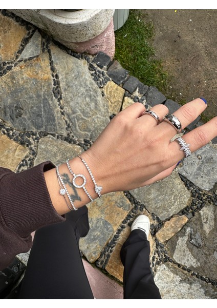 Silver Renk Halka Detaylı Ayarlanabilir Ölçü Bileklik fiyatları