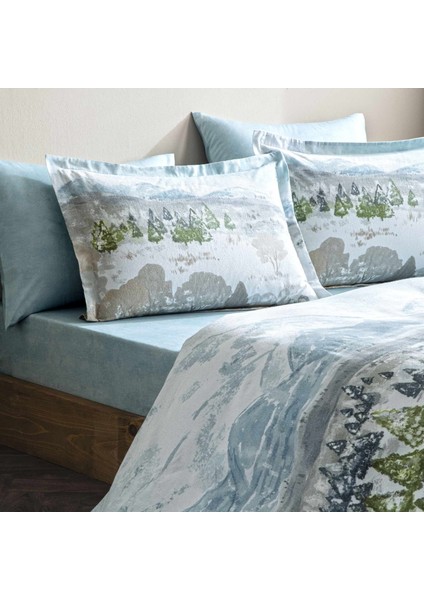 Taç Butik Velur Pamuk Çarşaf Çift Kişilik Mavi fiyatları