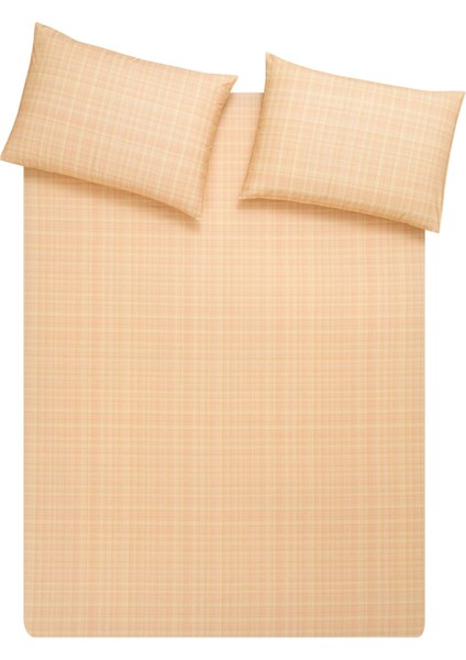 Taç Butik Alba Pamuk Percale Çarşaf Çift Kişilik Turuncu