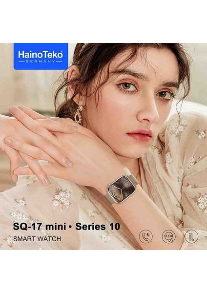 Haino Teko Germany SQ17 Mini Akıllı Saat 3 Kordon Arama Konuşma Bildirim Alma Amoled Ekran modelleri