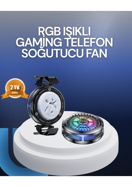 Rgb LED Telefon Soğutucu Fan Hızlı Soğutma Cooler