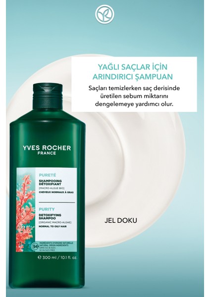 Yağlı Saçlar Için Nazikçe Arındıran, Sls ve Sles Içermeyen Doğal & Vegan Purete Şampuan – 300ML fiyatları