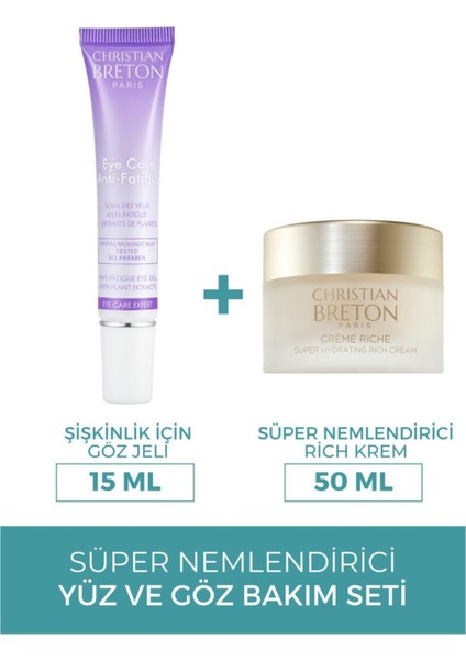 Yeni Süper Nemlendirici Etkiye Sahip Aydınlatıcı Krem 50 ml ve Göz Jeli 15 ml Set
