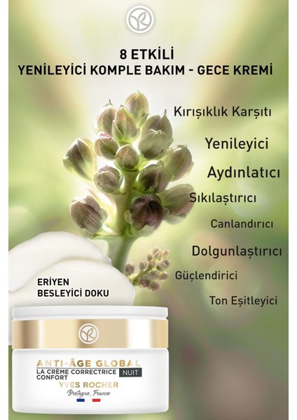Yeni Kırışıklık ve Ince Çizgilerin Görünümünü Azalltıcı, Sıkılaştırıcı, Canlandırıcı Gece Kremi 50ML Nuit fiyatları