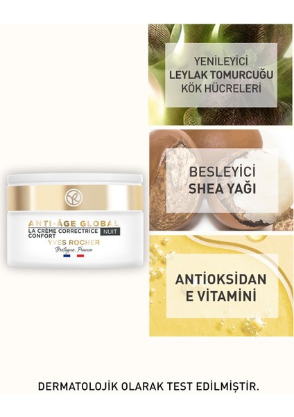 Yeni Kırışıklık ve Ince Çizgilerin Görünümünü Azalltıcı, Sıkılaştırıcı, Canlandırıcı Gece Kremi 50ML Nuit fırsatları