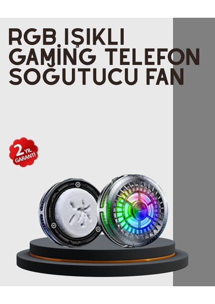Rgb Gaming Telefon Fanı Sessiz Soğutucu Tüm Akıllı Telefonlara Uygun