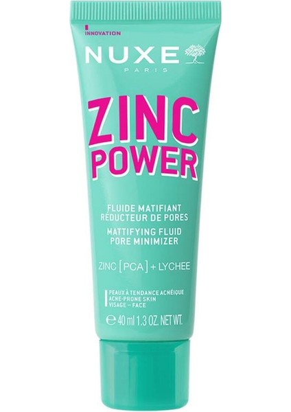 Matlaştırıcı ve Gözenek Sıkılaştırıcı Zinc Power Fluide Nemlendirici 40ML
