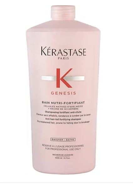Genesis Bain Nutri Fortifiant Saç Dökülmesine Karşı Güçlendirici Şampuan 1000ML