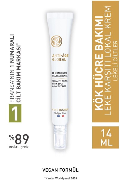 Koyu Leke ve Yaşlanma Karşıtı Vitamin C Yenileyici ve Cilt Tonunu Eşitleyici Bakım Kremi 14ML