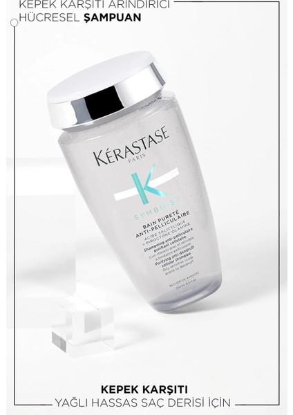 Symbiose Kepek Karşıtı Kurunsaç Derileri Için Nemlendirici Hücresel Şampuan 250 MLEVAKUAFOR2124566