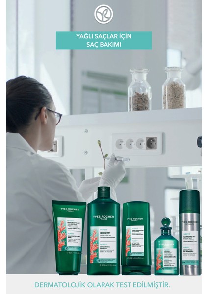 Yağlı Saçlar Için Nazikçe Arındıran, Sls ve Sles Içermeyen Doğal & Vegan Purete Şampuan – 300ML