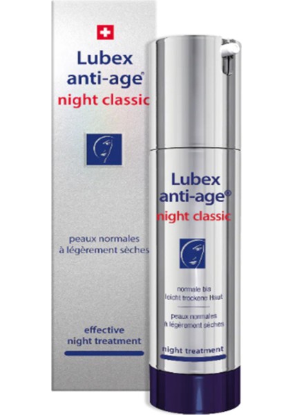 Yeni Cilt Nem Bariyerini Yenileyici Cilt Hasarlarını Onarıcı Anti-Age Night Classic Gece Kremi 50ML