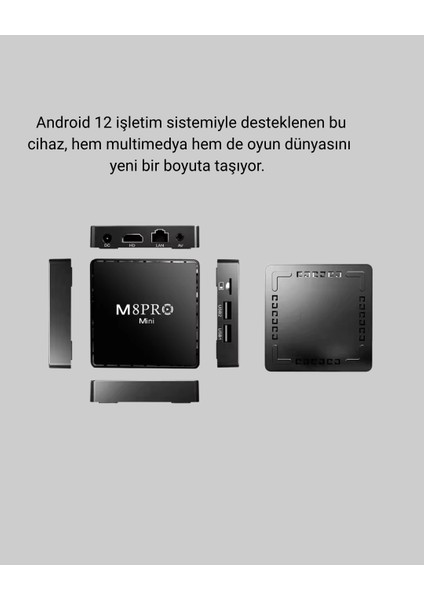 10K Ultra Hd M8PRO Mini 2 – 64 GB Depolama Android 12 Oyun ve Tv Deneyimi Bir Arada fırsatları