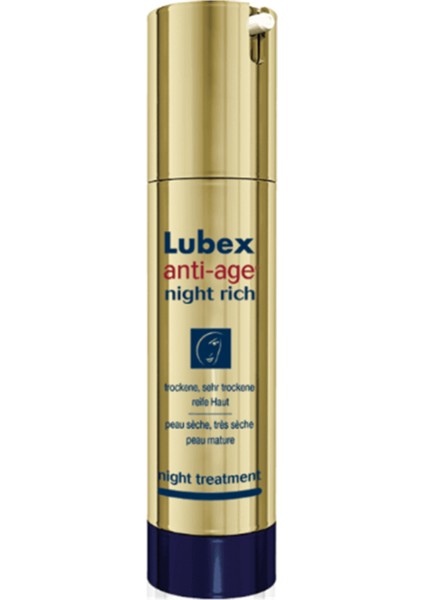 Yeni Anti-Age Night Rich Kuru ve Olgun Ciltlerde Cildi Gece Boyunca Yenileyici ve Canlandırıcı Krem 50ML