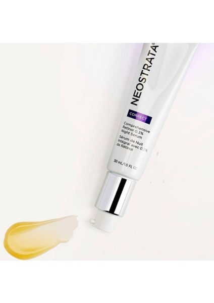 Correct Saf Retinol Içeren Yaşlanma Karşıtı Derin Kırışıklık Görünüm Azaltıcı Gece Serumu 30 ml