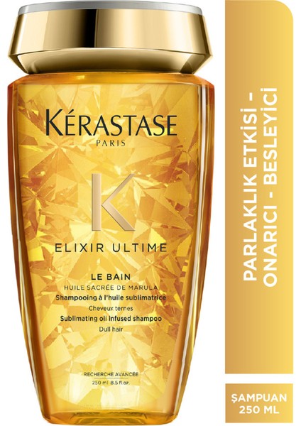 Elixir Ultime Le Bain Arındırıcı Güçlendirici C-D-Omega9 Vitaminli Parlaklık Veren Şampuan 250 ml