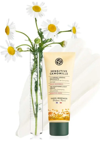 Yeni Organik Papatya Içerikli Hassas Ciltleri Nemlendirici, Yatıştırıcı ve Pürüzsüzleştirici Krem 50ML