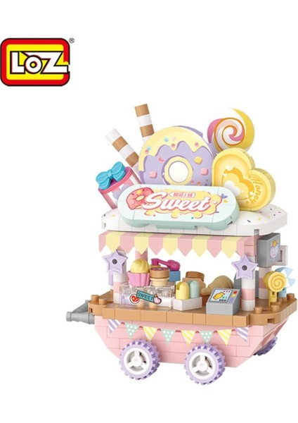 Tezgah Serisi: Tatlı Arabası | 300 Parça Mikro Bloklar | 14+ Yaş | Stand Maketi