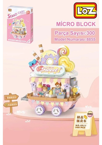 Tezgah Serisi: Tatlı Arabası | 300 Parça Mikro Bloklar | 14+ Yaş | Stand Maketi fiyatları