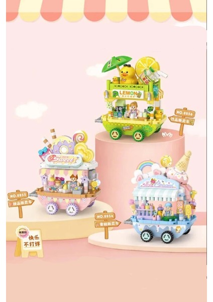 Tezgah Serisi: Tatlı Arabası | 300 Parça Mikro Bloklar | 14+ Yaş | Stand Maketi fırsatları
