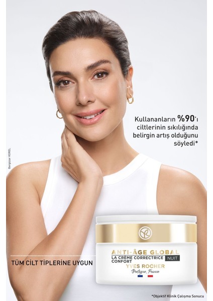 Yeni Yaşlanma Karşıtı Cildi Sıkılaştırıcı ve Güçlendirici Gece Bakım Kremi 50ML modelleri