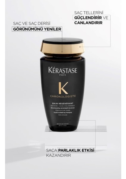YENİ-258 Chronologiste Bain Régénérant 250 Ml-Derinlemesine Temizlik Şampuan Evakuafor modelleri