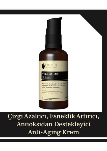 Well Aging Çizgi Azaltıcı, Esneklik Artırıcı, Antioksidan Destekleyici Anti-Aging Krem 50ML