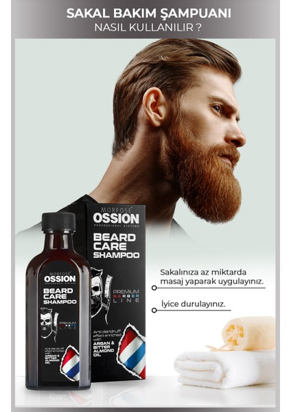 Ossion Premium Beard Care Sakalları Derinlemesine Temizleyici ve Canlandırıcı Bakım Şampuanı 100 ml fırsatları