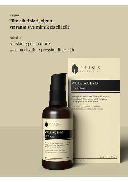 Well Aging Çizgi Azaltıcı, Esneklik Artırıcı, Antioksidan Destekleyici Anti-Aging Krem 50ML modelleri