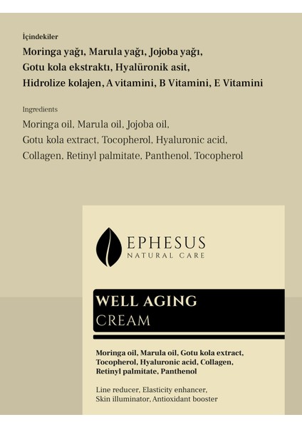 Well Aging Çizgi Azaltıcı, Esneklik Artırıcı, Antioksidan Destekleyici Anti-Aging Krem 50ML fırsatları