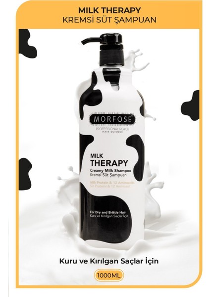 Milk Therapy Saçları Temizleyici Derinlemesine Nemlendirici, Onarıcı ve Besleyici Şampuan 1000ML