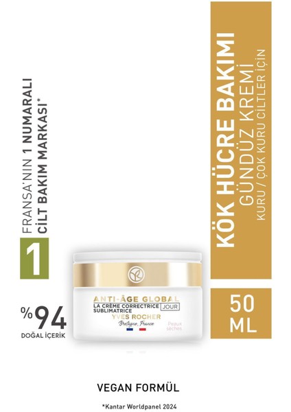 Kuru Ciltlerde Yaşlanma Karşıtı Sıkılaştırıcı, Güçlendirici ve Canlandırıcı Gündüz Kremi 50ML