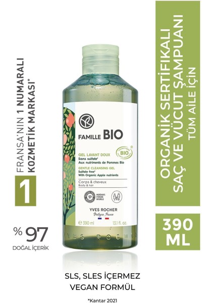 Kuru ve Yıpranmış Saçları Derinlemesine Nemlendirip Onaran Saç ve Vücut Şampuanı 390 ml