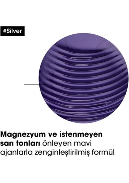 Çok Açık Sarı, Gri ve Beyaz Saçlar Için Özel Renk Koruyucu Serie Expert Silver Şampuan 500 ml