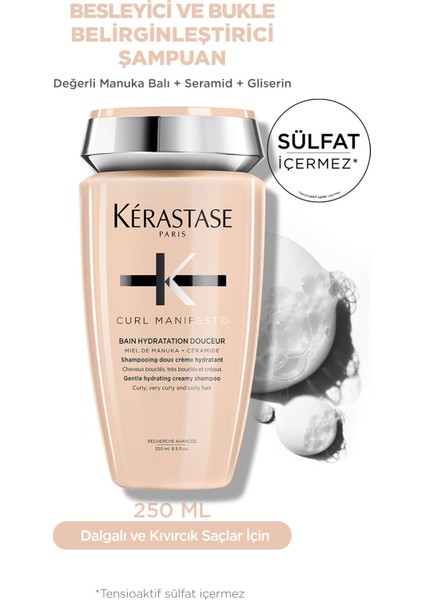 Curl Manifesto Bukle Belirginleştirici Kabarma ve Elektiriklenem Karşıtı Şampuan 250 ml