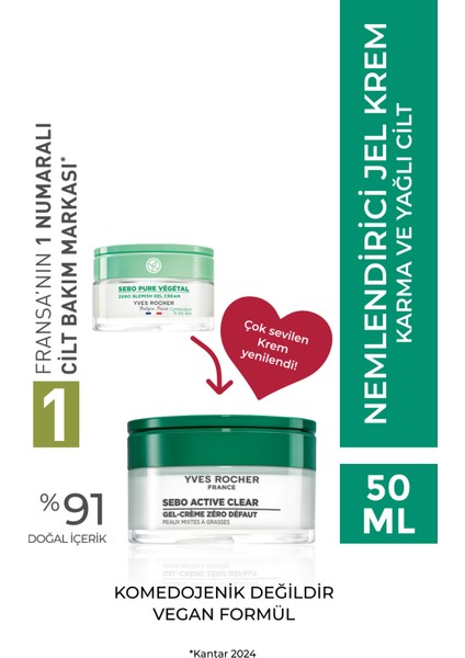 Yeni Karma ve Yağlı Ciltler Için Gözenek Sıkılaştırıcı ve Nemlendirici Jel Dokulu Krem 50ML