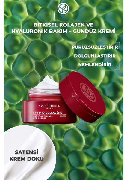 Yeni Kırışıklık Görünümünü Azaltıcı, Sıkılaştırıcı ve Dolgunlaştırıcı Bitkisel Kolajen Gündüz Kremi 50ML fiyatları